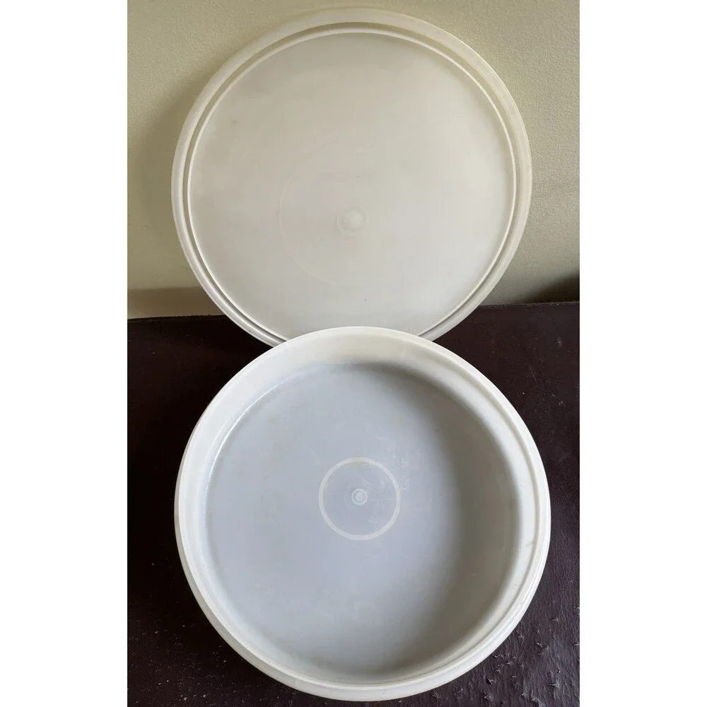 VTG Tupperware Large Round Carry All Pie Keeper Storage With Lid 12 Inch Retro
